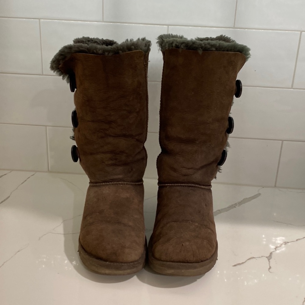 UGG Bailey Button Brown Boots